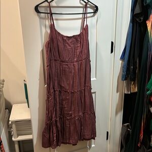 Elegant Mauve Tiered Dress